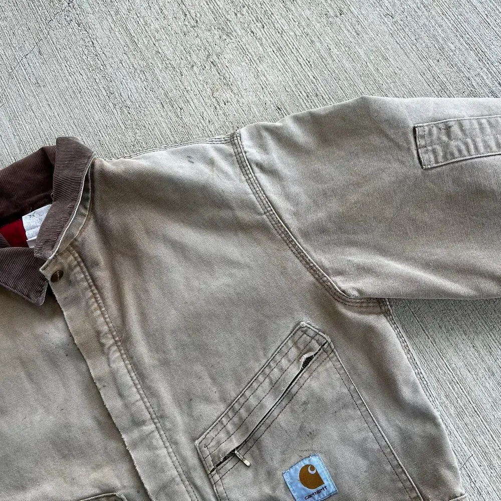 Carhartt cropped detroit style brown work wear jacket